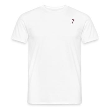 Candy Cane - T-Shirt cadeau de Noël - T-shirt homme - blanc - Devant - AI Model Male 178 dark (178cm)