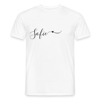 Sofie Name First Name Decorative - Men's T-Shirt - white - Front - AI Model Male 178 dark (178cm)