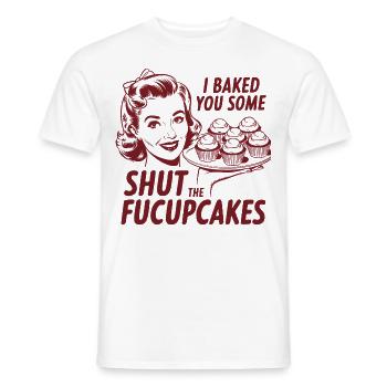Shut the Fucupcakes - Männer T-Shirt - Weiß - Vorne - AI Model Male 178 dark (178cm)