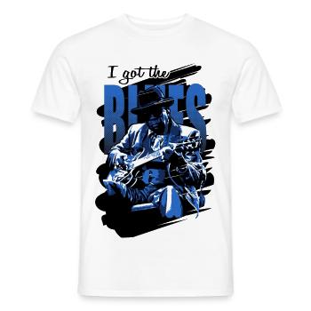Got the blues - T-shirt homme - blanc - Devant - AI Model Male 178 dark (178cm)