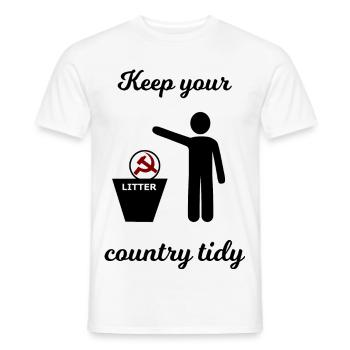 Sozialismus und Kapitalismus lustig - Männer T-Shirt - Weiß - Vorne - AI Model Male 178 dark (178cm)