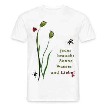 Natur, Liebe, Insekten - Männer T-Shirt - Weiß - Vorne - AI Model Male 178 dark (178cm)
