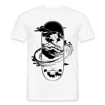 Skateboarding Graphics - Men's T-Shirt - white - Front - AI Model Male 178 dark (178cm)