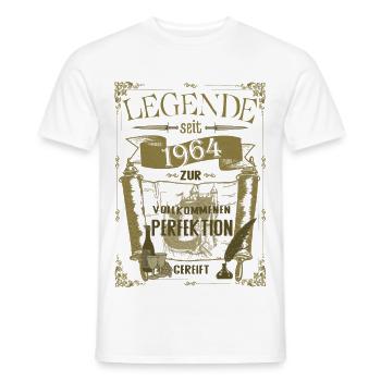 1964 Birthday - Legend since - Men's T-Shirt - white - Front - AI Model Male 178 dark (178cm)
