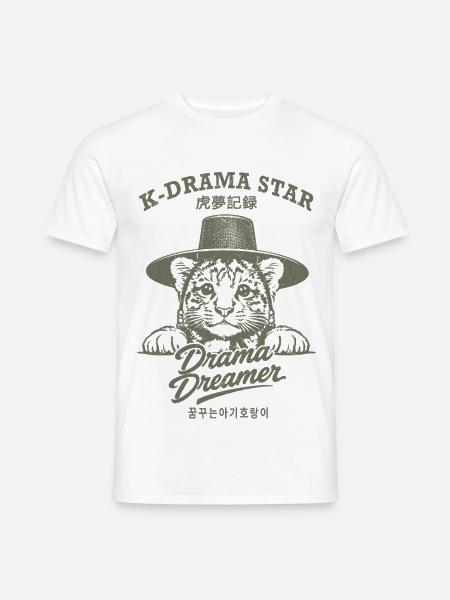 K-Drama Star – Träumender Babytiger - Männer T-Shirt - Weiß