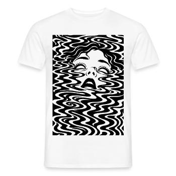 Dissolved – Egodeath – Psychedelische Illustration - Männer T-Shirt - Weiß - Vorne - AI Model Male 178 dark (178cm)