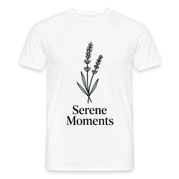 Serene Moments Lavender Calm - Men's T-Shirt - white - Front - AI Model Male 178 dark (178cm)