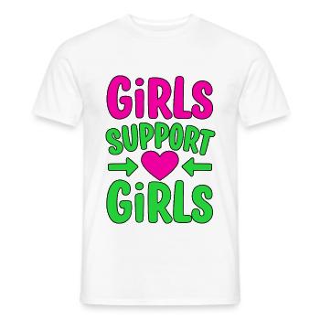 Filles Soutien Filles Amitié - T-shirt homme - blanc - Devant - AI Model Male 178 dark (178cm)