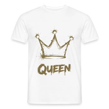 Couronne de reine Splash - T-shirt homme - blanc - Devant - AI Model Male 178 dark (178cm)