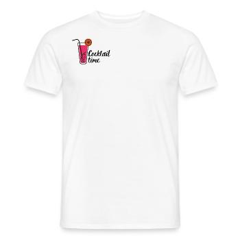 Cocktail Time T-shirt | Unisexe | Vacances Alcool - T-shirt homme - blanc - Devant - AI Model Male 178 dark (178cm)