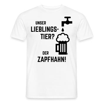 Unser Lieblingstier? Der Zapfhahn! (Bier / Black) - Männer T-Shirt - Weiß - Vorne - AI Model Male 178 dark (178cm)