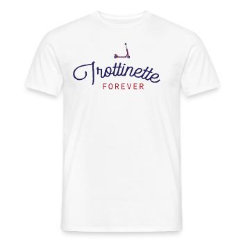 Trottinette forever - T-shirt homme - blanc - Devant - AI Model Male 178 dark (178cm)