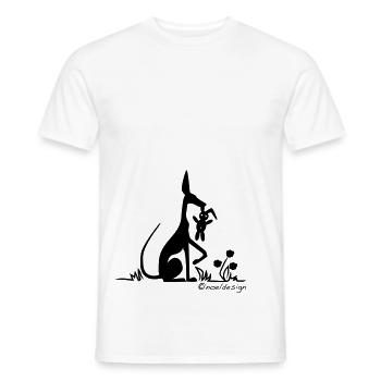 luonto - Men's T-Shirt - white - Front - AI Model Male 178 dark (178cm)