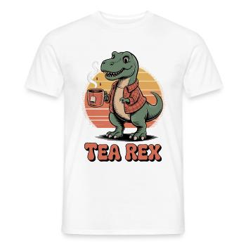 Tea Rex Dinosaur - Men's T-Shirt - white - Front - AI Model Male 178 dark (178cm)