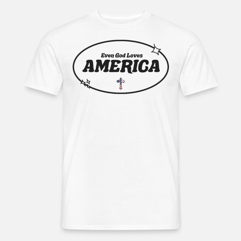 Even God Worships America - Men’s T-shirt - white