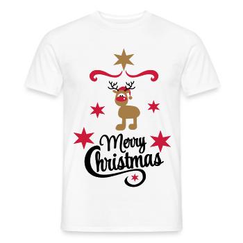 Christmas - Men's T-Shirt - white - Front - AI Model Male 178 dark (178cm)