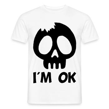Je vais bien (noir) - T-shirt homme - blanc - Devant - AI Model Male 178 dark (178cm)