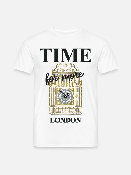 London, Big Ben, Elizabeth Tower, Uhrenturm - Männer T-Shirt - Weiß