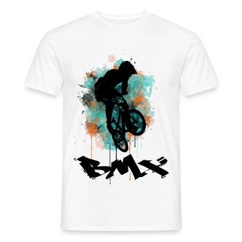BMX Bike - Männer T-Shirt - Weiß - Vorne - AI Model Male 178 dark (178cm)