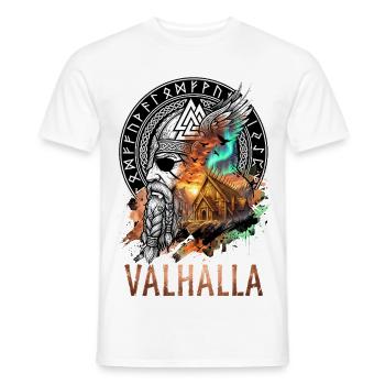 Valhalla Odin Wikinger - Männer T-Shirt - Weiß - Vorne - AI Model Male 178 dark (178cm)