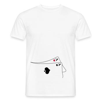 Pocket Aces - Men's T-Shirt - white - Front - AI Model Male 178 dark (178cm)