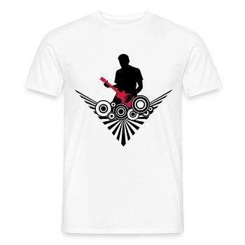la musique - T-shirt homme - blanc - Devant - AI Model Male 178 dark (178cm)