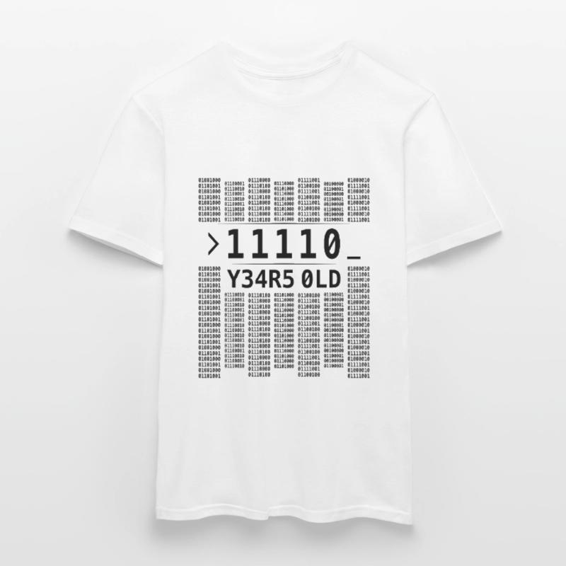 11110 YEARS OLD COMPUTER BINARY CODE 30TH BIRTHDAY Men's T-Shirt