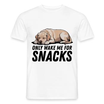 Only Wake Me For Snacks Yellow Golden Labrador - T-shirt homme - blanc - Devant - AI Model Male 178 dark (178cm)