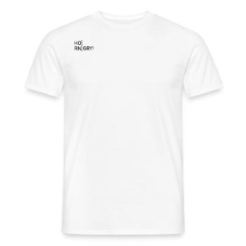 HORNGRY - Lustiges Stimmungs-Shirt - Männer T-Shirt - Weiß - Vorne - AI Model Male 178 dark (178cm)