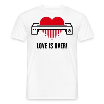 Love Is Over! (Affection / Separation / Divorce) - Men's T-Shirt - white - Front - AI Model Male 178 dark (178cm)