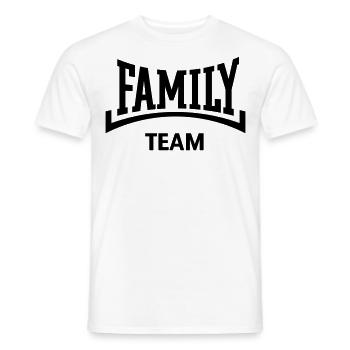 Équipe familiale (Famille / Concave / Noir) - T-shirt homme - blanc - Devant - AI Model Male 178 dark (178cm)