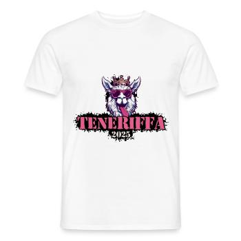 Tenerife 2025 Alpaca - Men's T-Shirt - white - Front - AI Model Male 178 dark (178cm)