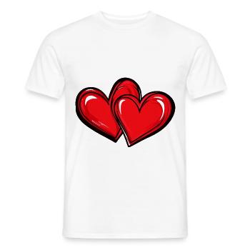 Hearts Love Symbol - Men's T-Shirt - white - Front - AI Model Male 178 dark (178cm)