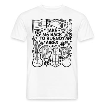 Ramenez-moi à Buenos Aires – Argentine - T-shirt homme - blanc - Devant - AI Model Male 178 dark (178cm)