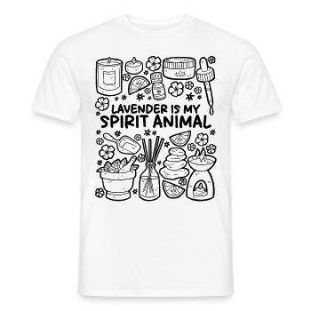 Lavender is My Spirit Animal – Aromatherapie - Männer T-Shirt - Weiß - Vorne - AI Model Male 178 dark (178cm)