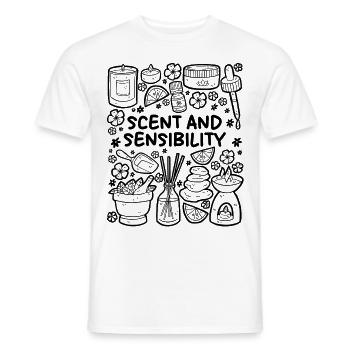 Scent and Sensibility – Aromatherapy - Men's T-Shirt - white - Front - AI Model Male 178 dark (178cm)