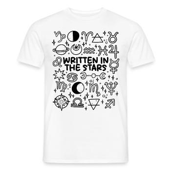 Écrit dans les étoiles - T-shirt homme - blanc - Devant - AI Model Male 178 dark (178cm)