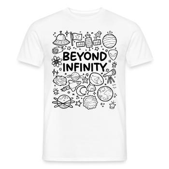 Au-delà de l’infini - T-shirt homme - blanc - Devant - AI Model Male 178 dark (178cm)