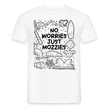 No stress – only mosquitoes - Men's T-Shirt - white - Front - AI Model Male 178 dark (178cm)