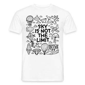 Der Himmel ist nicht das Limit - Männer T-Shirt - Weiß - Vorne - AI Model Male 178 dark (178cm)