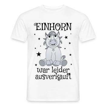 Nashorn - Einhorn war leider ausverkauft - Männer T-Shirt - Weiß - Vorne - AI Model Male 178 dark (178cm)