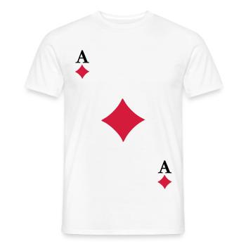 Ace of Diamonds - Männer T-Shirt - Weiß - Vorne - AI Model Male 178 dark (178cm)