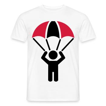 parachute - Men's T-Shirt - white - Front - AI Model Male 178 dark (178cm)
