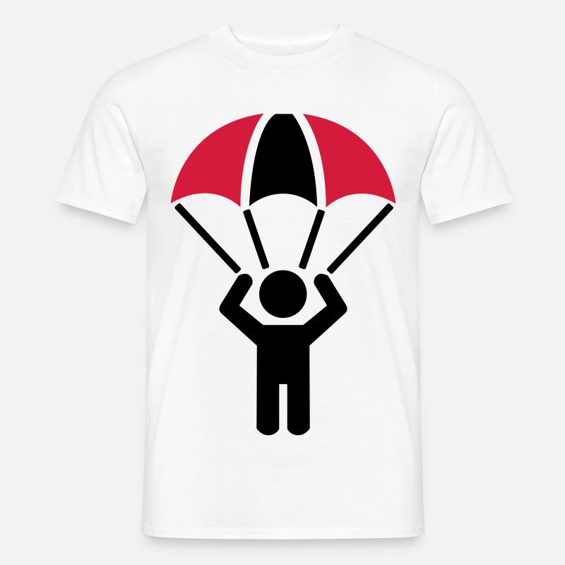 Fallschirm - Männer T-Shirt - Weiß