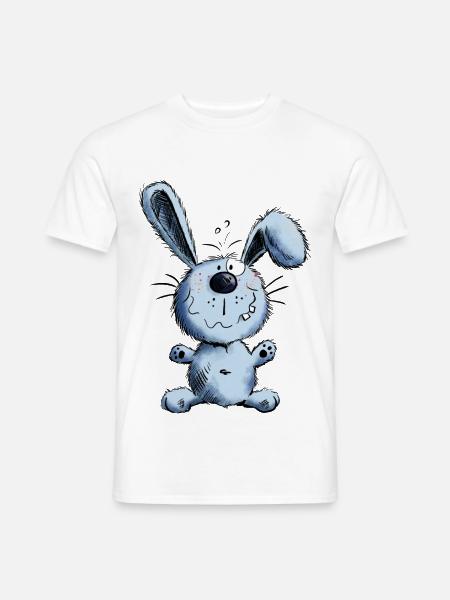 Lapin bleu - T-shirt homme - blanc