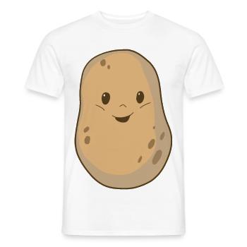 Potato Vegetables Potatoes Harvest Garden Farmer Organic - Men's T-Shirt - white - Front - AI Model Male 178 dark (178cm)