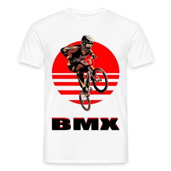 BMX Bike - Männer T-Shirt - Weiß - Vorne - AI Model Male 178 dark (178cm)