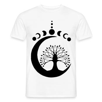 Schwarzer Mondbaum - Männer T-Shirt - Weiß - Vorne - AI Model Male 178 dark (178cm)