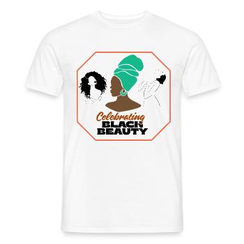 Vibrant Afro Women Célébration Design - T-shirt homme - blanc - Devant - AI Model Male 178 dark (178cm)