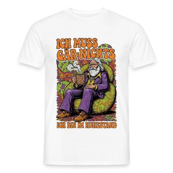 Grandpa Pension 2025 Grandson Gift Retirement Funny - Men's T-Shirt - white - Front - AI Model Male 178 dark (178cm)